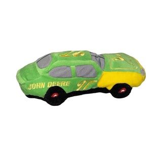 John Deere #97 NASCAR Beanie Racers Plush Toy Car Green Yellow FunToys